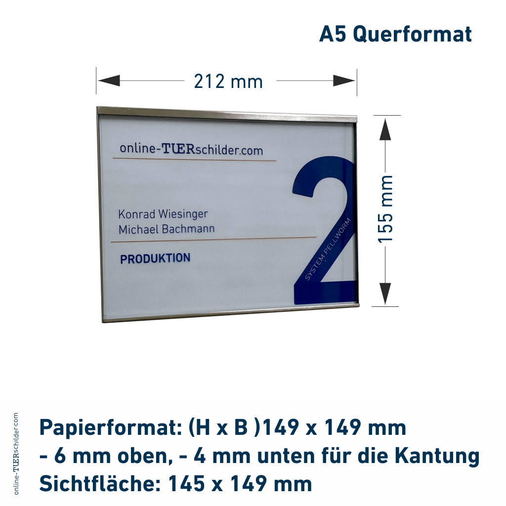 Türschild in 14 Größen - Rahmen aus Edelstahl -  Namensschild Pellworm