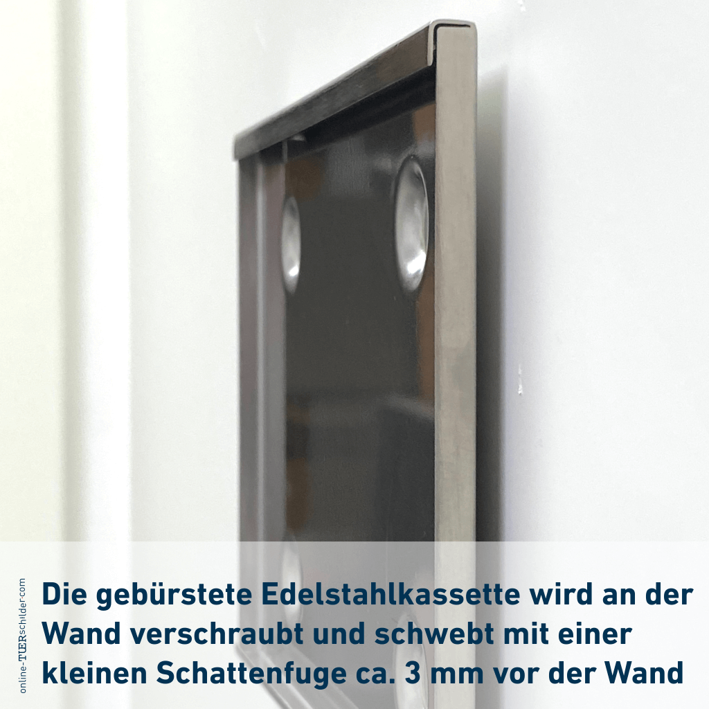 Türschild in 14 Größen - Rahmen aus Edelstahl -  Namensschild Pellworm