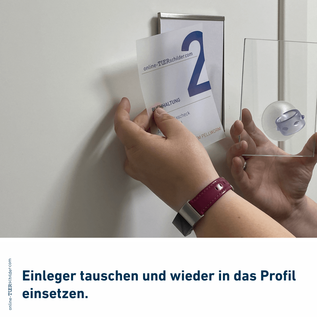 Türschild in 14 Größen - Rahmen aus Edelstahl -  Namensschild Pellworm
