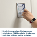 Montagesauger für Beschriftungswechsel
