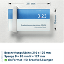 Türschild Büro Veddel in 7 Größen mit Scheiben aus ESG, Halter aus Aluminium