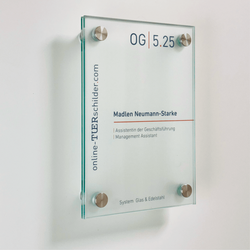 Türschild Büro aus Glas  19