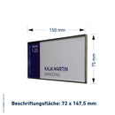 Türschild Büro Laboe in 6 Größen mit Acrylglas, Wanne aus Edelstahl