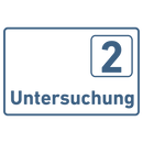 Untersuchung 1-9-Praxisschild-Acrylglas-Folienaufkleber in 130 x 200 mm zum Kleben