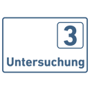 Untersuchung 1-9-Praxisschild-Acrylglas-Folienaufkleber in 130 x 200 mm zum Kleben