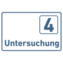 Untersuchung 1-9-Praxisschild-Acrylglas-Folienaufkleber in 130 x 200 mm zum Kleben