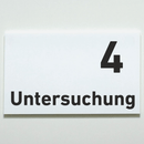Untersuchung 1-9-Praxisschild-Acrylglas-Folienaufkleber in 130 x 200 mm zum Kleben