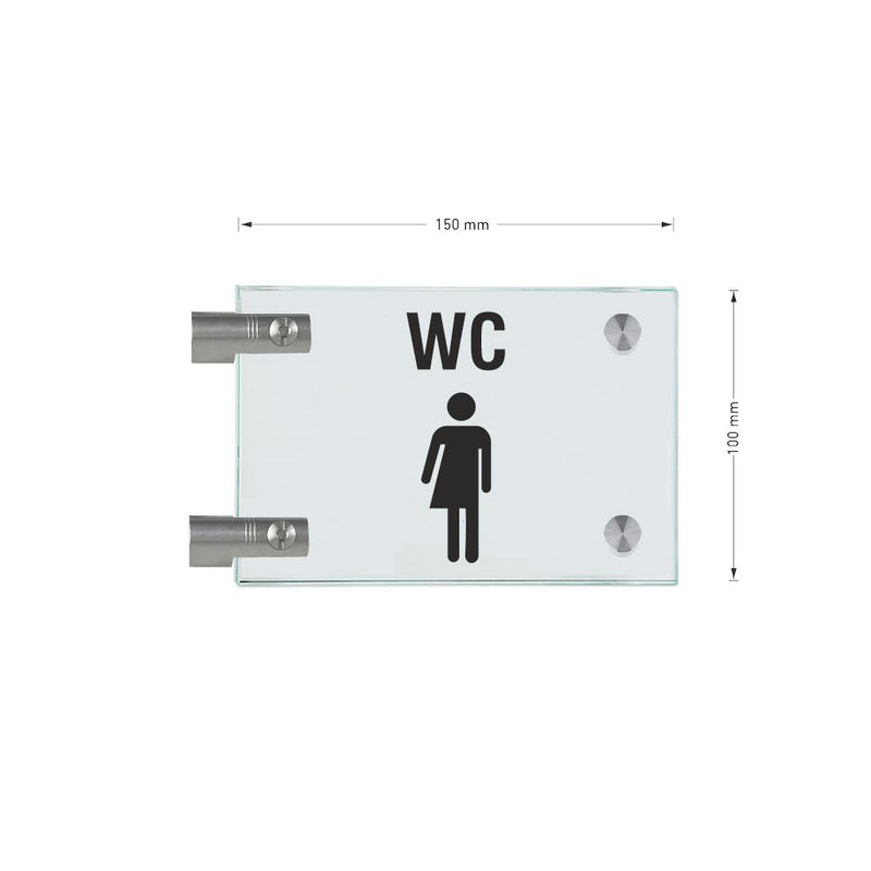 Fahnenschilder Gender WC Piktogramm und Text , 