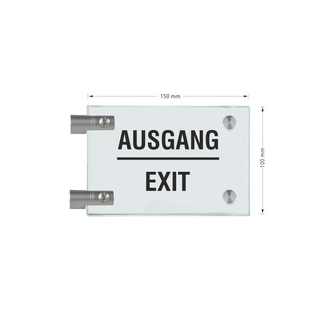 Fahnenschild Ausgang nur Text 2