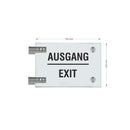 Fahnenschild Ausgang nur Text 2