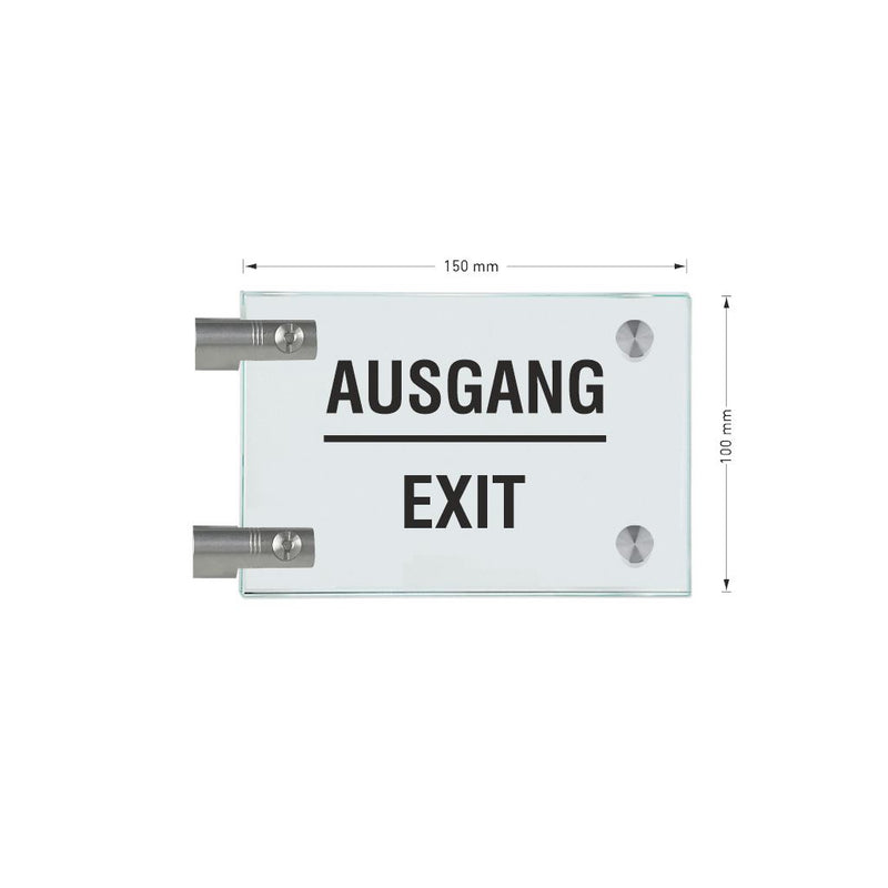 Fahnenschild Ausgang nur Text 2