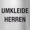 Piktogramm Umkleide Herren Text Edelstahl Piktogramme Umkleide Herren Text 70x70mm 