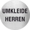 Piktogramm Umkleide Herren Text Edelstahl Piktogramme Umkleide Herren Text Ø 60mm 