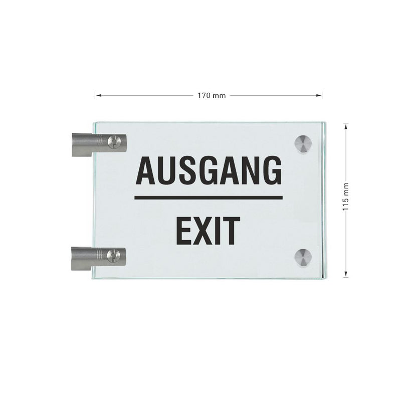 Fahnenschild Ausgang nur Text 3