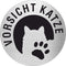 Piktogramm Vorsicht Katze aus Edelstahl Piktogramme Vorsicht Katze online-tuerschilder.com Ø 60mm 