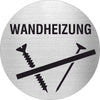 Piktogramm Wandheizung aus Edelstahl