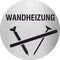 Piktogramm Wandheizung aus Edelstahl Piktogramme Wandheizung online-tuerschilder.com Ø 60mm 