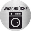 Piktogramm Waschküche aus Edelstahl