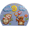 Familienschild aus Keramik Einem Mädchen zur Geburt Größe 28,5 x 23 cm (BxH) personalisiert