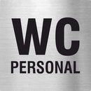 Piktogramm WC Personal Edelstahl Piktogramme WC Personal online-tuerschilder.com 70x70mm 