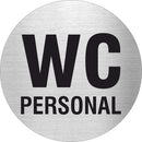 Piktogramm WC Personal Edelstahl Piktogramme WC Personal online-tuerschilder.com Ø 60mm 