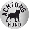 Piktogramme Achtung Hund aus Edelstahl
