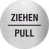 Piktogramm Ziehen / Pull aus Edelstahl