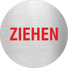 Piktogramm Ziehen rot aus Edelstahl