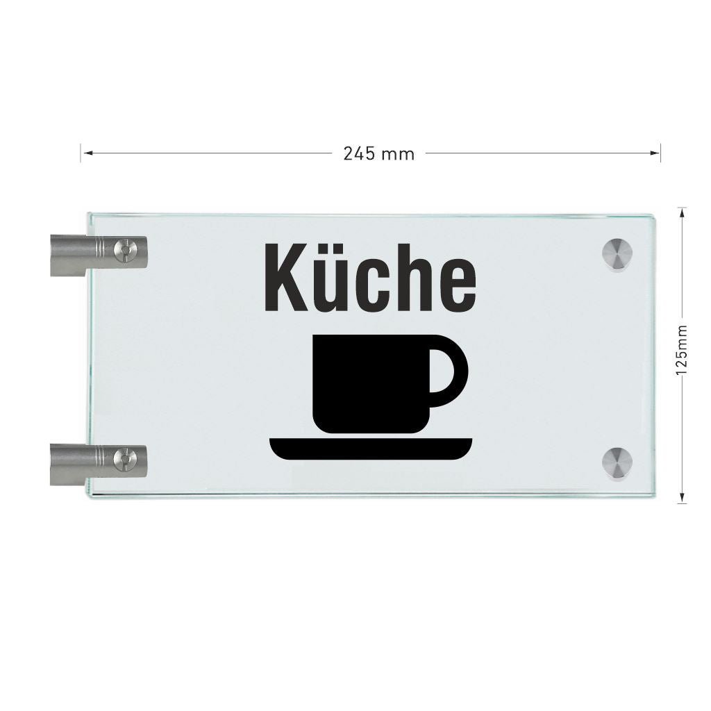 Fahnenschilder Piktogramm Küche und Text 13
