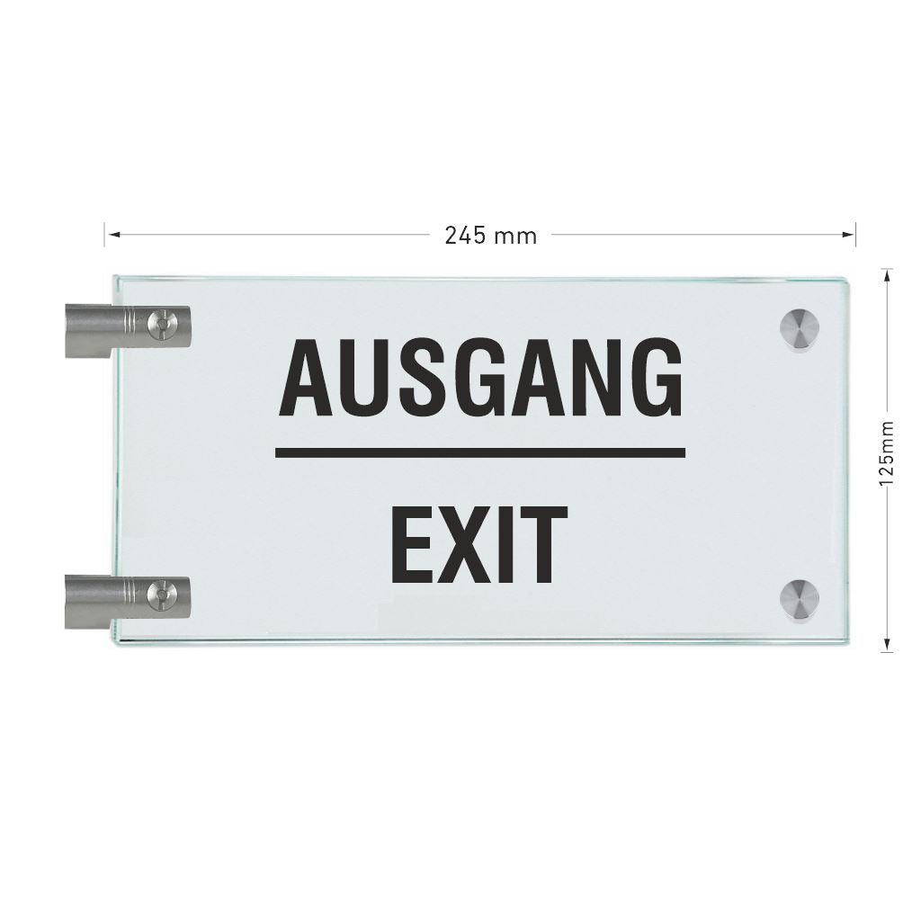 Fahnenschild Ausgang nur Text 4