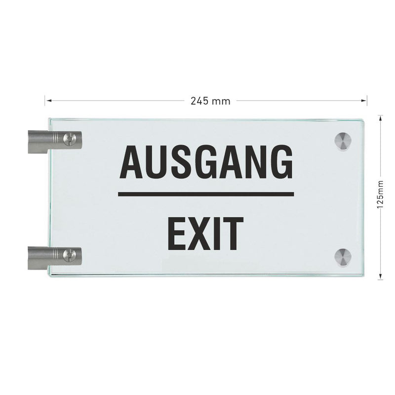 Fahnenschild Ausgang nur Text 4