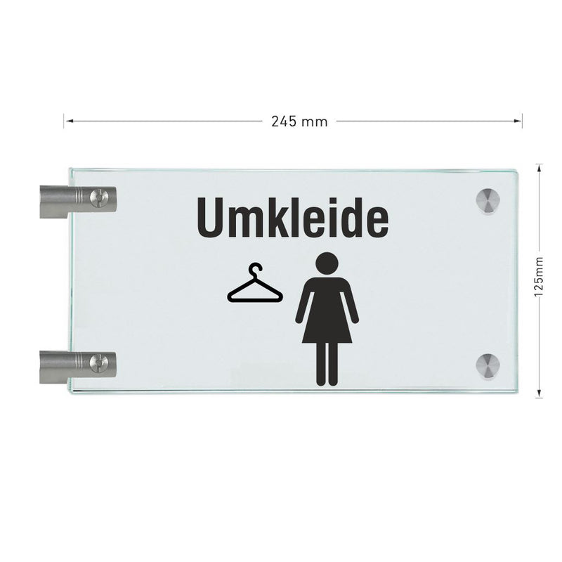 Fahnenschilder Umkleide Damen 14