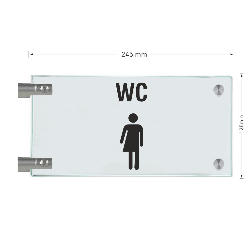 Fahnenschilder Gender WC Piktogramm und Text 3
