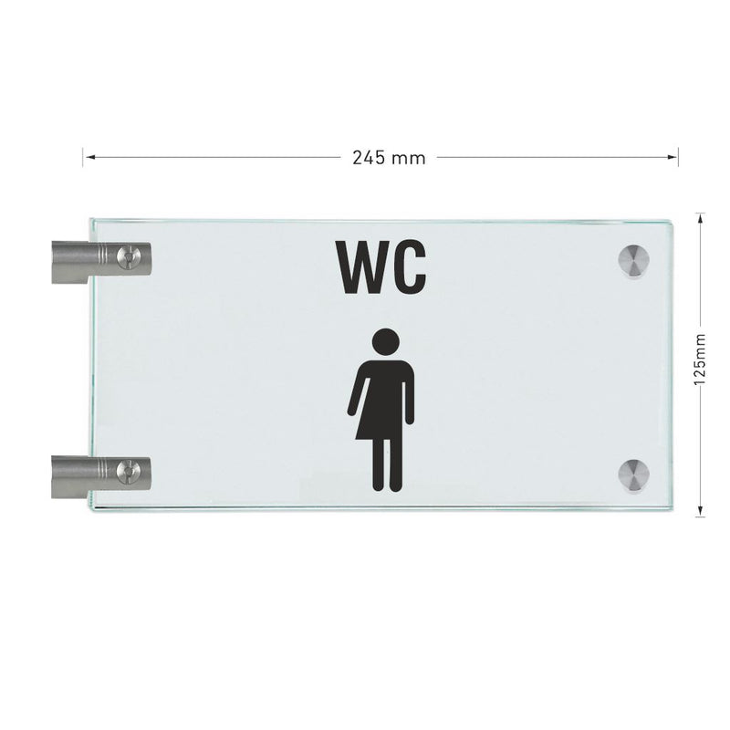 Fahnenschilder Gender WC Piktogramm und Text 3