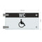 Fahnenschild Behindertengerechtes WC mit Balken, 2 Scheiben mit 6