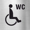 Piktogramme Behindertengerechtes WC mit Text Edelstahl Piktogramme  70x70mm 