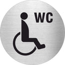 Piktogramme Behindertengerechtes WC mit Text Edelstahl 1