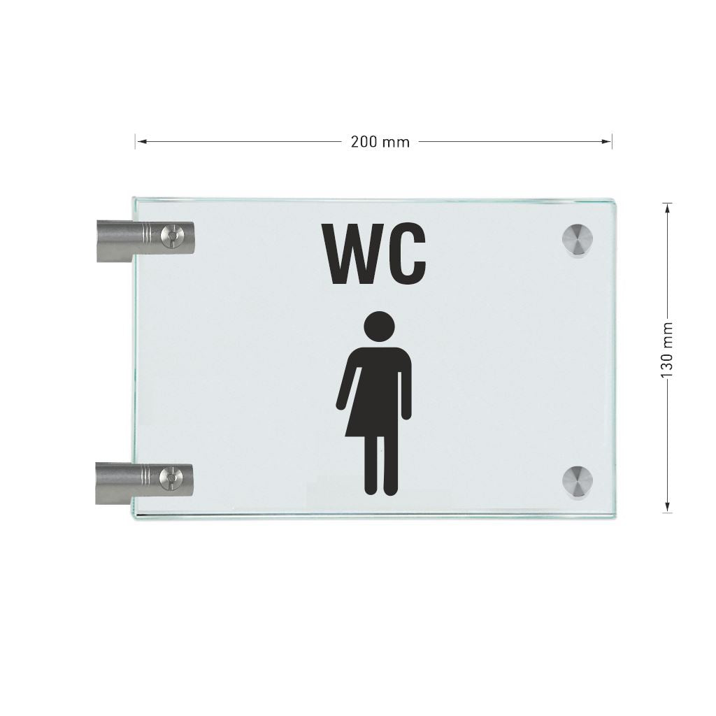 Fahnenschilder Gender WC Piktogramm und Text , 4