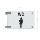 Fahnenschilder Gender WC Piktogramm und Text , 4