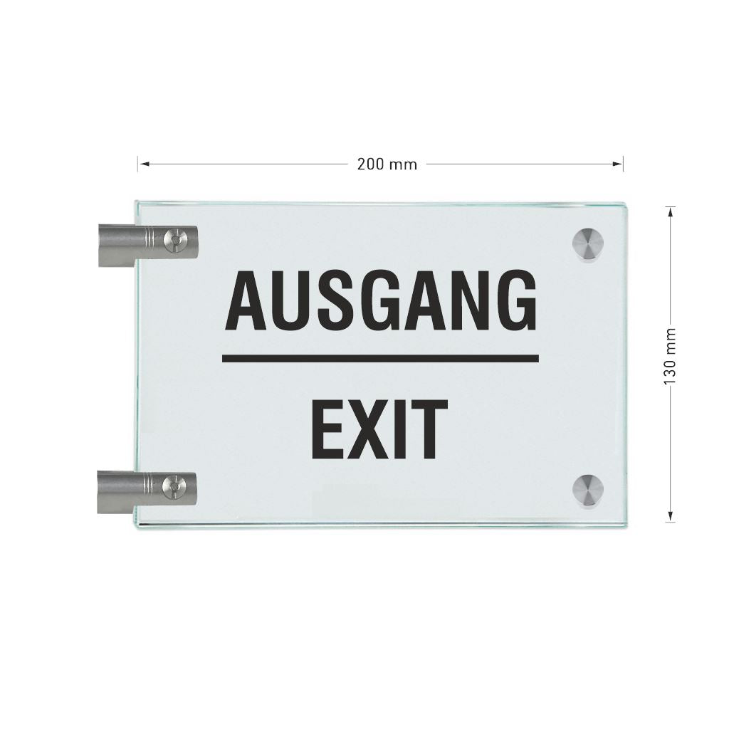 Fahnenschild Ausgang nur Text 5