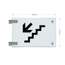 Fahnenschild Ausgang nur Piktogramm, 2 Scheiben mit Glasverbinder 5