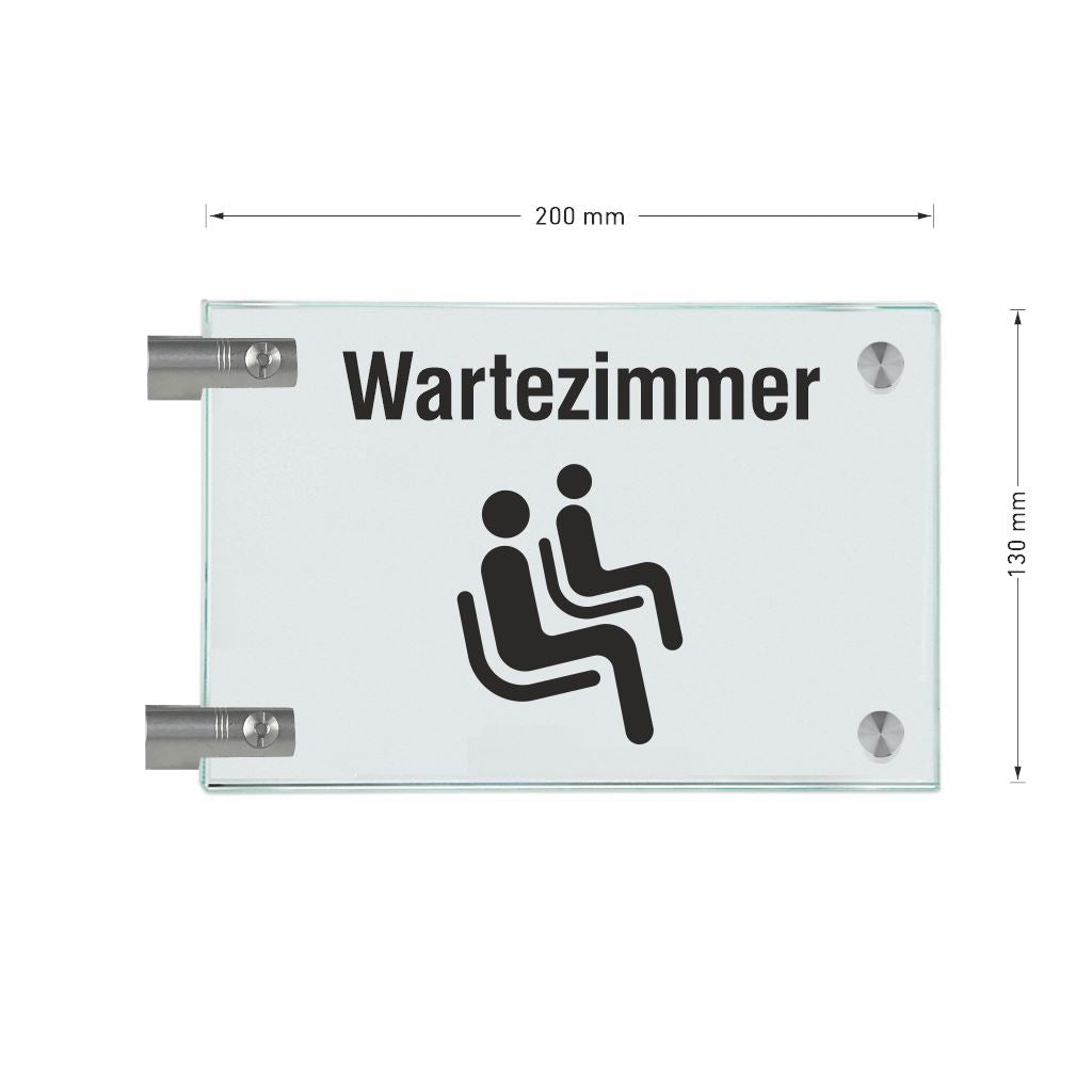 Fahnenschilder Wartezimmer Piktogramm und Text 5