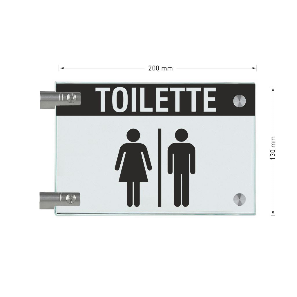 Fahnenschilder Toiletten mit Balken 16