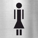 Piktogramme WC Damen modern Edelstahl Piktogramme WC Frau / Damenmodern  70x70mm 