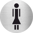 Piktogramme WC Damen modern Edelstahl 1