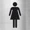 Piktogramme WC Damen aus Edelstahl Piktogramme WC Frau / Damen online-tuerschilder.com 70x70mm 