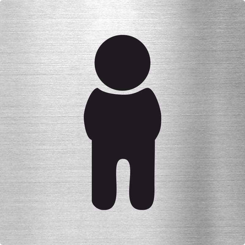 Piktogramme WC Junge Edelstahl Piktogramme WC Junge online-tuerschilder.com 70x70mm 