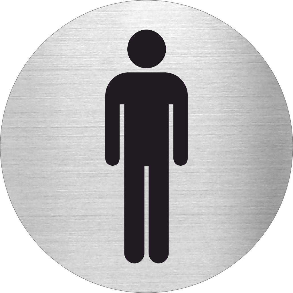 Piktogramme WC Herren Edelstahl 1