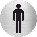 Piktogramme WC Herren Edelstahl 1