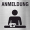 Piktogramm Anmeldung Pikto & Text Edelstahl Piktogramme Anmeldung Pikto & Text 70x70mm 2